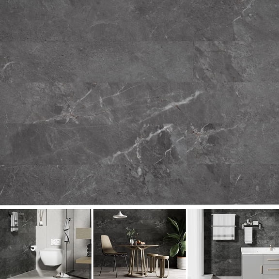 Wall Planks,Self-  Panels for Walls,Peel and  Easy Installation (12 pcs/18 Sq Ft/Box),Marble