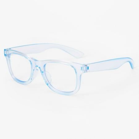 Claire's Club Clear Blue Retro Frames Blue Light Reducing Clear Lenses Glasses Tween 1 Count