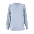 thumbnail image 4 of Tosmy Men's T-Shirts Men Spring Winter Casual V Neck Solid Long Sleeve Tee Shirt Top Mens Tee Shirt, 4 of 4