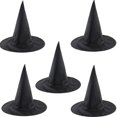 thumbnail image 1 of Sombrero de bruja de Halloween Unisex, sombreros negros para adultos y niños, suministro de fiesta de Halloween, disfraz de Cosplay, decoraciones de utilería, gorras de mago, 12-1Pc, 1 of 4