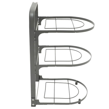 FRCOLOR Heavy Duty Pan Organizer Kitchen Countertop Pot Rack Multi-layer Foldable Pan Organizer