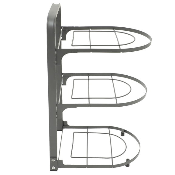 FRCOLOR Heavy Duty Pan Organizer Kitchen Countertop Pot Rack Multi-layer Foldable Pan Organizer