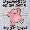 thumbnail image 2 of CafePress - Happy Hippo - Cute Infant Baby Football Bodysuit, 2 of 3