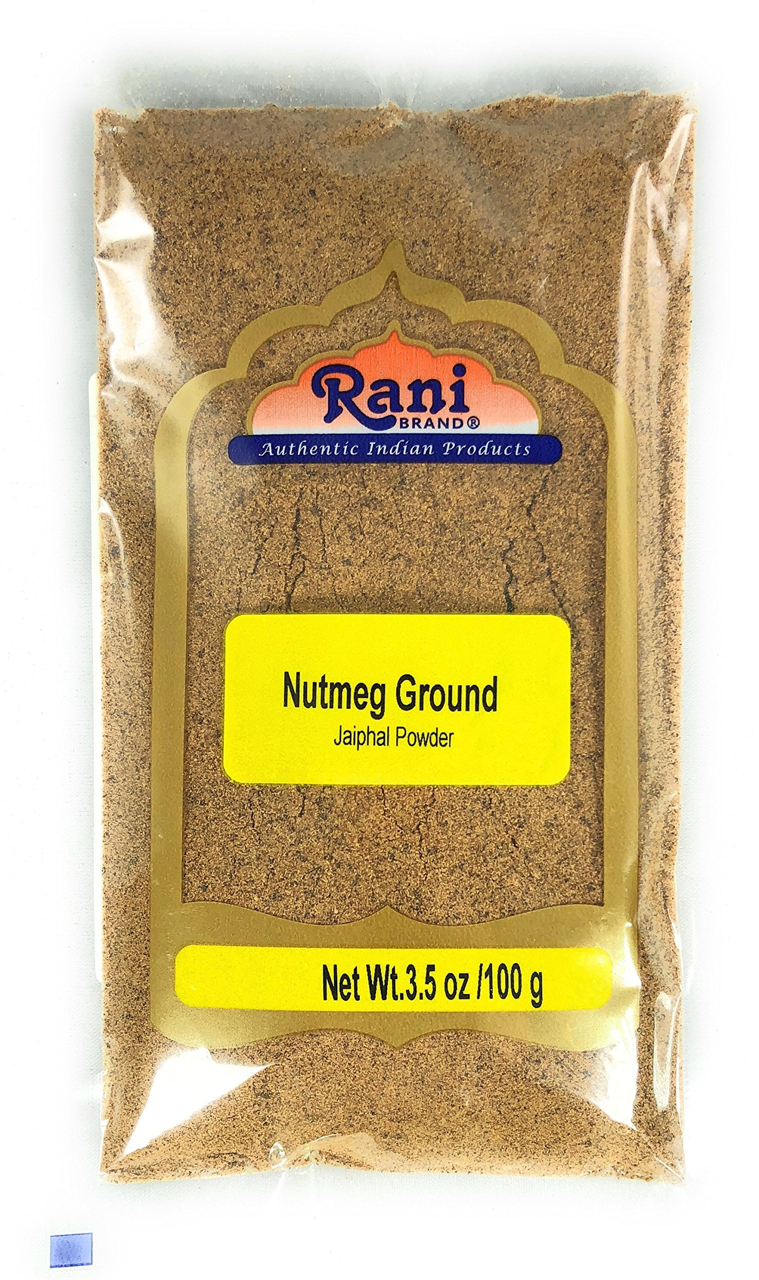 Rani Nutmeg (Jaiphul) Ground Powder Spice, 3.5oz (100g) ~ Natural | Vegan | Gluten Friendly | NON-GMO | Indian Origin