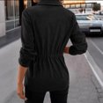 thumbnail image 4 of LWavelet Drawstring Waist Corduroy Utility Jacket with Multiple Pockets Women Trendy Fall Casual Loose Versatile Outerwear Black S, 4 of 4