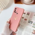 thumbnail image 3 of for Galaxy A21s Case 6.5"(Not fit A21/S21), Cute Bling Plated Gold Love Heart with Anti-Fall Camera Lens Cover Protection Soft Anti-Fingerprint Anti-Dust Phone Case for Galaxy A21S - Pink, 3 of 6