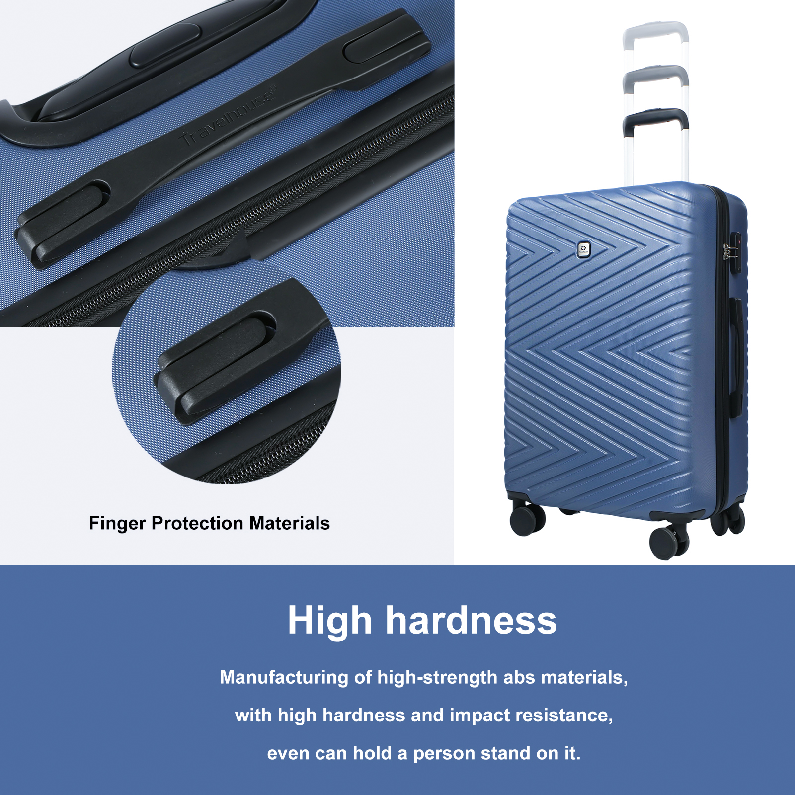Travelhouse 4-Piece Hardshell Luggage Set with TSA Lock photo 2