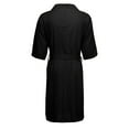 thumbnail image 3 of VNKIDY Men's Loungewear Solid Color Short Sleeve V Neck Robes Belted Pockets Soft Loungewear For Casual Daily Home Relaxation Activities Stylish Homewear, 3 of 4