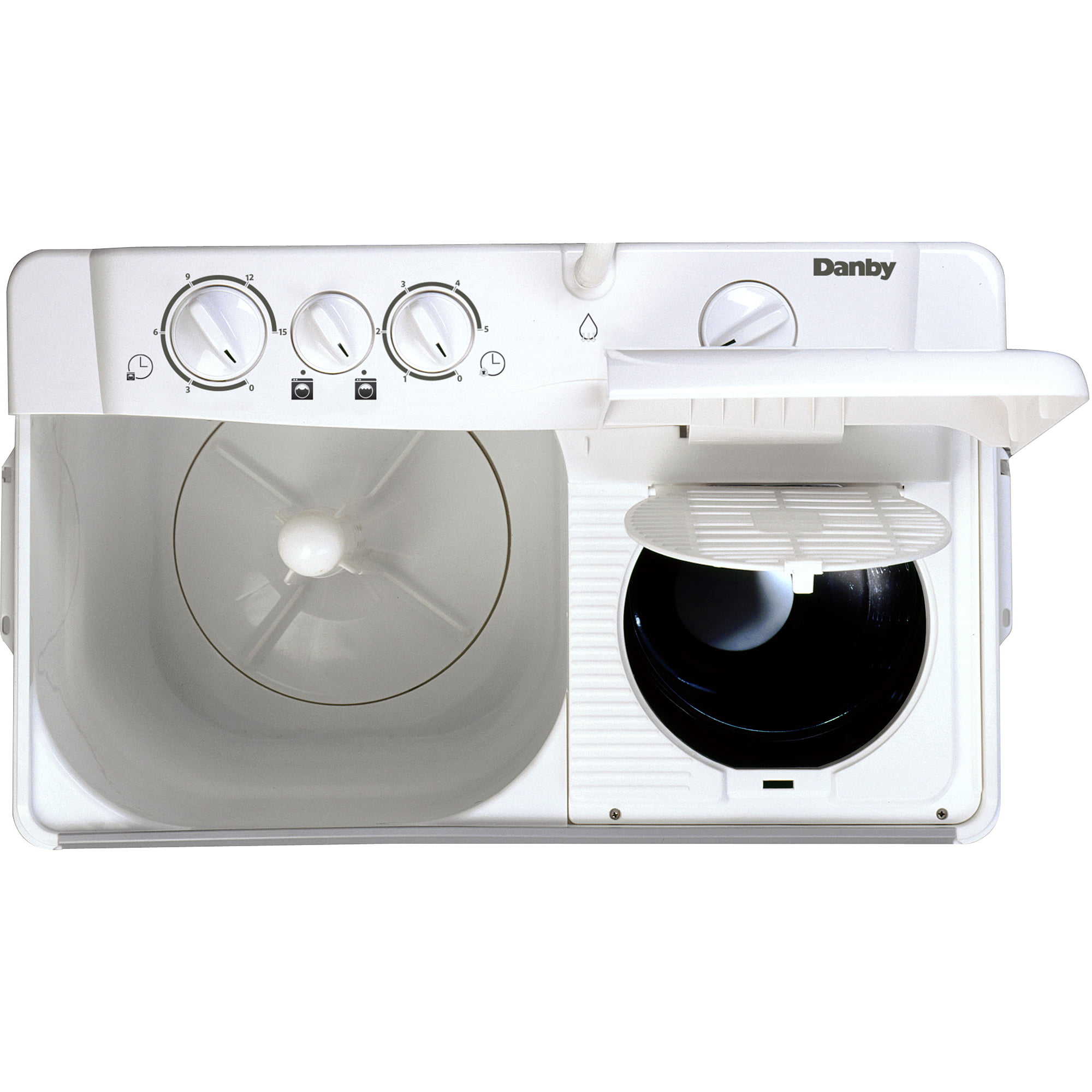 Danby 2 26 Cu Ft Twin Tub Washing Machine With Spin Dry White