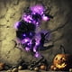 thumbnail image 4 of 2024 Nueva corona de Halloween, coronas de gato negro de luna de Halloween con luces, decoración del hogar para colgar, corona de gato negro de luna de flores, decoración de pared de fiesta para el ho, 4 of 7
