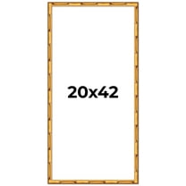 20x42 Frame Gold Bamboo Solid Wood Picture Frame | 1 Inch Moulding Width | Interior Frame Depth