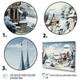 thumbnail image 4 of Designart "Frosty Holiday Village Delight II" Extra Large Landscapes Framed Wall Art - Traditional White Winter Landscape Living Room Framed Canvas Art, 4 of 7
