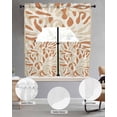 thumbnail image 2 of Orange Beige Swag Curtains for Living Room/Bedroom Windows, Modern Vintage Geometric Abstract Kitchen Curtains and Valances Set 36 Inch Length, Light Filtering Swags Valance Curtain Panels, 2 of 5