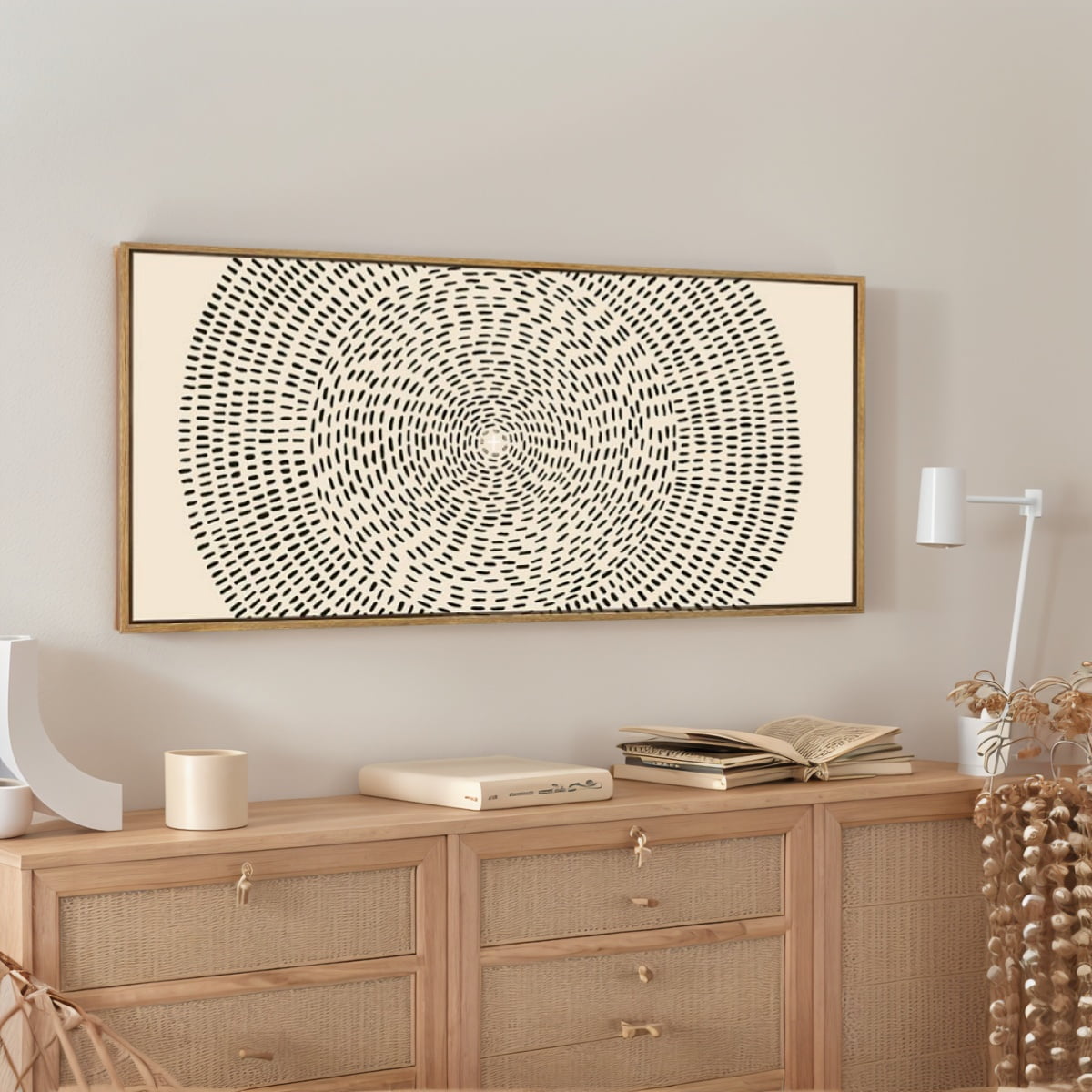 Large Jesus Feeds the 5000 Canvas Wall Art Jesus Framed Wall Decor Modern Christian Artwork Minimalist Bible Painting for Living Room Bedroom Dining Room 20x40 Inch
