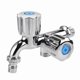 thumbnail image 1 of Grifo de agua fría para lavadora de plástico galvanizado, grifo de agua para lavabo con doble pico y manija de obturador G1/2 Nikou, 1 of 5
