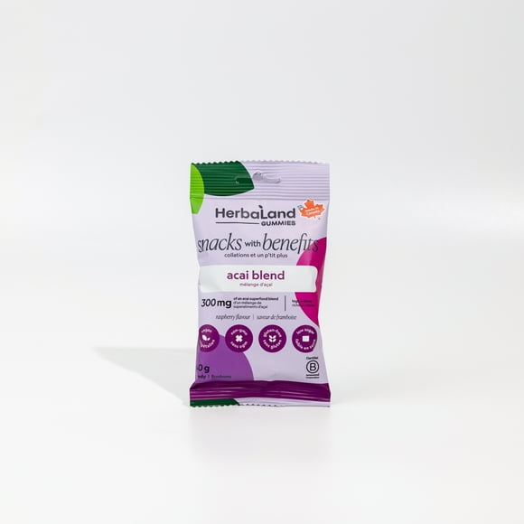 Herbaland Mélange d'Açaï Gommes - Pochette de 40 g - Collations aux Bienfaits