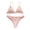 Pink, variant on VerPetridure Bikini Sets for Women Women Solid Bikini Push-Up Pad Swimwear Bathing Beachwear Set