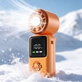 thumbnail image 3 of Mini Handheld Cooling Fan with Ice Compress, Portable Rechargeable Foldable Fan, High Speeds Personal Fan with Digital Display for Outdoor Travel, 3 of 7