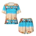 thumbnail image 4 of Picia Boards and Beach Pajamas Sets for Women Soft Short-Sleeved Pjs with Lounge Shorts Two Piece Sleepwear-Medium, 4 of 9