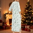 thumbnail image 3 of FAWUUDO Robes for Women Zipper Front Bathrobe Short Sleeve House Coat Long Nightgown with Pockets Soft Loungewear, 3 of 8