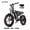 F6 25AH Black, variant on LuckRoll F6 Mountain e-bike for adult,2000W peak power,top speed 35+ mph,48V/25Ah battery ,80 miles, 20" Fat Tire Electric Dirt Bike,NFC and password unlocking,UL2849