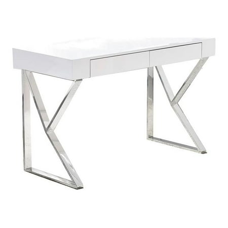 UPC: 0796914740704 | Best Master Furniture Philon 47  Modern Wood Computer Desk in Silver