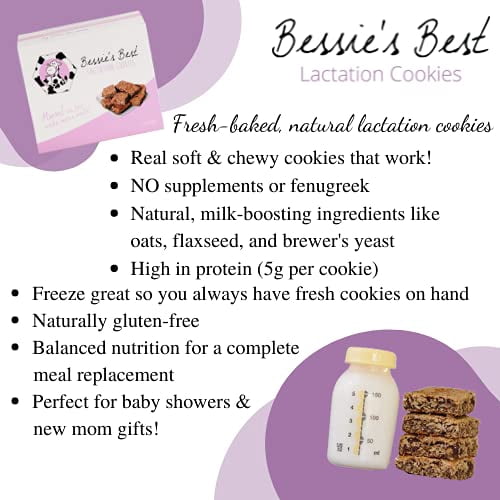 Bessie’s Best Lactation Cookies for Breastfeeding - Lactation Snacks - 3 Dozen