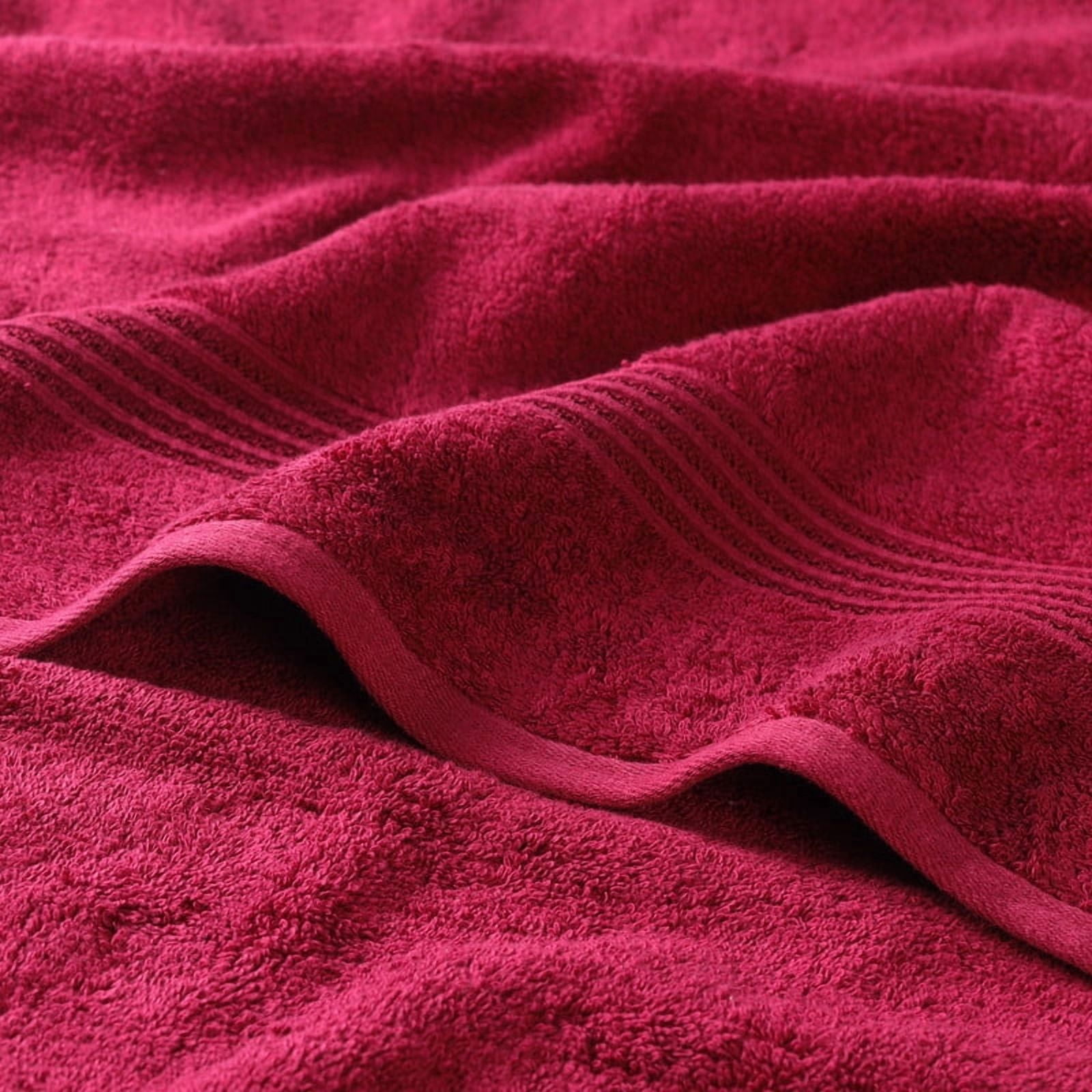 Superior Egyptian Cotton Absorbent 12-Piece Burgundy Towel Set
