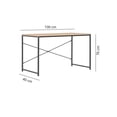 thumbnail image 3 of Escritorio Rectangular Estilo Industrial, Estructura Metálica, Ideal para Home Office/ Mesa de trabajo moderna, 3 of 6