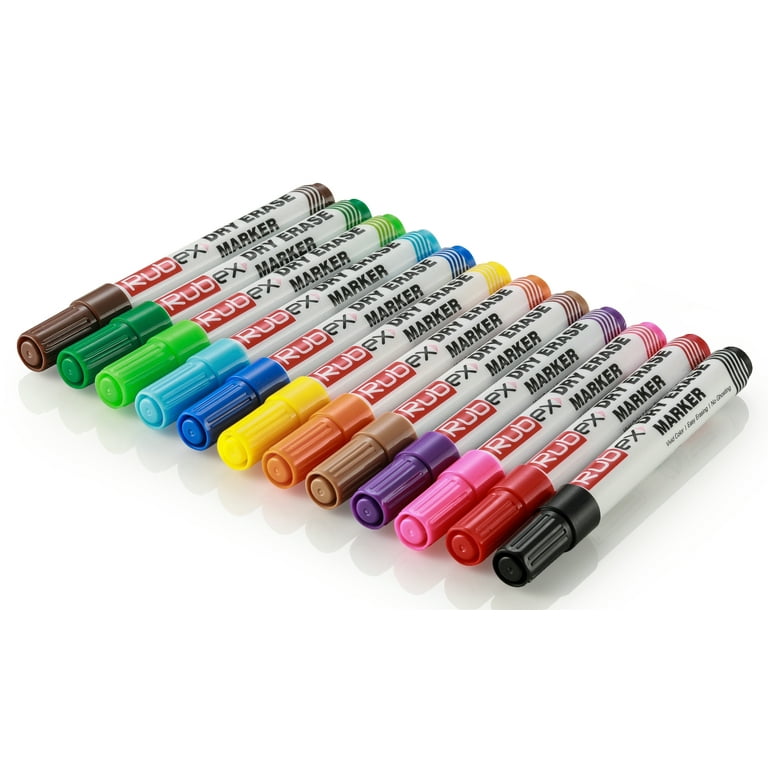 Wet Erase Markers, Shuttle Art 15 Colors 1mm Fine Tip Smudge-Free Markers,  Use on Laminated Calendars,Overhead  Projectors,Schedules,Whiteboards,Transparencies,Glass 