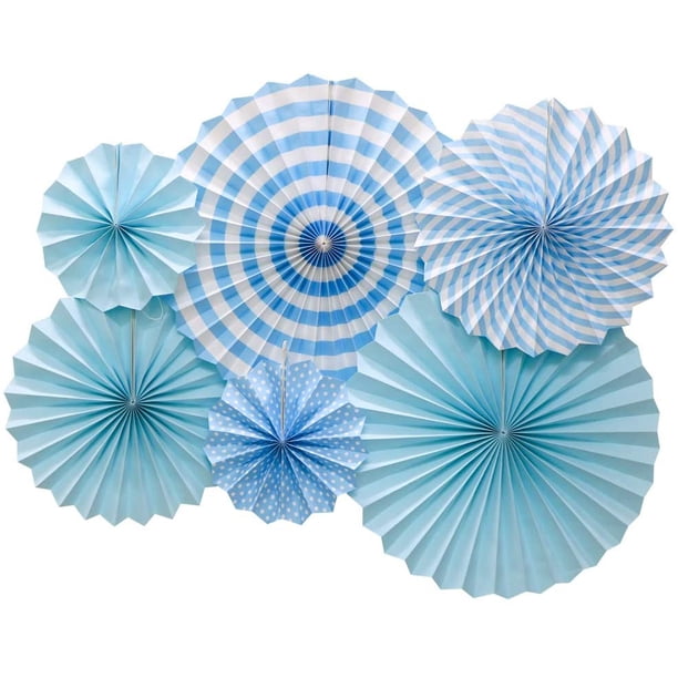Fiesta Paper Fan Set Decoración colgante Decoración decorativa para cumpleaños, boda, Mardi Gras Baby Shower Home Party Zhivalor HMHZ894-2