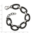thumbnail image 3 of Stainless Steel Polished with Black Ceramic with 1in Extender Bracelet 7in, 3 of 3