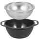 thumbnail image 1 of EXHUMKY Escurridor Multiusos De Acero Inoxidable Con Asas Para Y Verduras Negro, 1 of 6