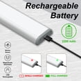 thumbnail image 5 of Lepotec 15.8Inch Under Cabinet Light - Wireless Rechargeable Motion Sensor LED Light with Built-in Magnet for Kitchen, Wardrobe, Closet, 5 of 7