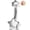 Star 6MM, variant on Short Belly Button Ring G23 Titanium Navel Barbell Internally Threaded Belly Piercing Jewelry 14G Heart Navel Ring for Beach Party 6MM