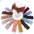 thumbnail image 1 of Baby Headband Solid Color Twist Knitted Cotton Wide Turban Bow Knotted Headwrap Girls Hairband Hair Accessories Scrunchies9 He Qiyong unisex, 1 of 1