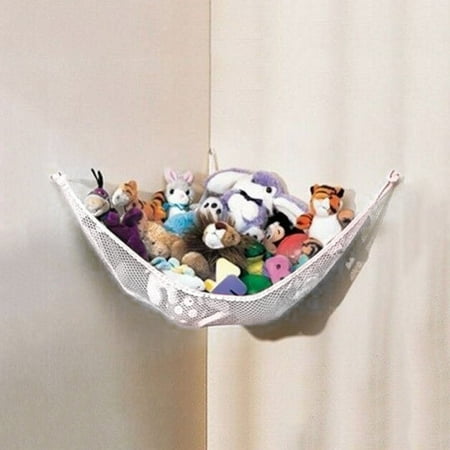 - White Poly Worldwide Hanging Toy Hammock Net Deluxe Pet Organize Corner Stuffed Animals Toys baby kids Toy Hammock,