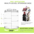 thumbnail image 2 of Makeup Organizer Rotating, 8-Layer Large Capacity Cosmetics Organizer, 360 Adjustable Skincare Spinning Stand, Clear Makeup Carousel for Vanity, Countertop -Plus Size, 2 of 8
