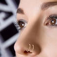thumbnail image 2 of 18 Pcs Spring Nose Jewelry for Women Rings Stainless Steel Single Piercing Hoops Fake Double Spiral Miss, 2 of 6