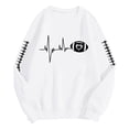 thumbnail image 7 of Godom Oversized Sweatshirt for Women Rugby Graphic Pullover Long Sleeve Drop Shoulder Fleece Sweatshirt, 7 of 7