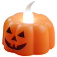 thumbnail image 2 of Halloween Tea Light Pumpkin Flameless Long Lasting Candle Light LED Tealight, 2 of 10