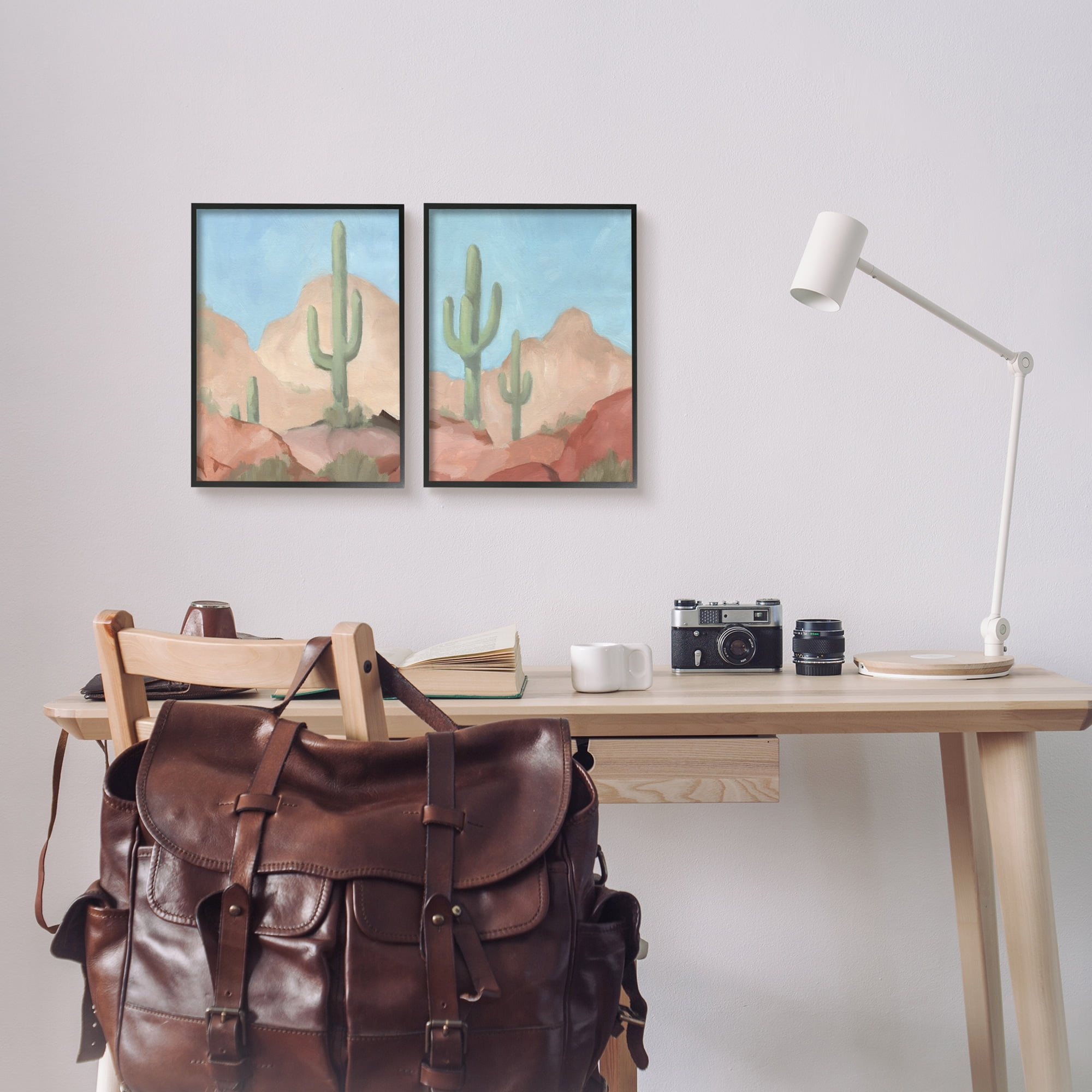 Stupell Industries Warm Sunny Desert Cactus Western Landscape , 24 x 30, Design by Jacob Green