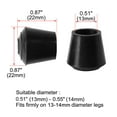 thumbnail image 2 of Uxcell Rubber Leg Cap End Tip Furniture Feet Protector 14mm 9/16" Inner Dia 4 Pack, 2 of 7