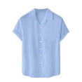 thumbnail image 2 of Men's Casual Linen Shirt - Cuban Collar, Button Down, Breathable Material, Perfect for Summer & Vacation, 2 of 5