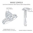 thumbnail image 6 of Rosec Jewels IGI Certified Lab Grown Diamond Pear Shape 2 Carat Ring with Band - E-VS1 Grade, 925 Sterling Silver, US 4.00, 6 of 9