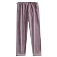 thumbnail image 2 of SOOMLON Pajama Pants Maternity Soft Flannel Solid Pajama Bottoms Women Tall Warm Winter Plush Lounge Sleepwear Sleep Pants Stretchy Comfy Straight Leg Pants Night Clothes Purple XL, 2 of 9