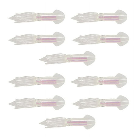 10Pcs Glow Luminous Silicone Squid Lures Soft Squid Skirt Bait Artificial Lure for Saltwater Fishing