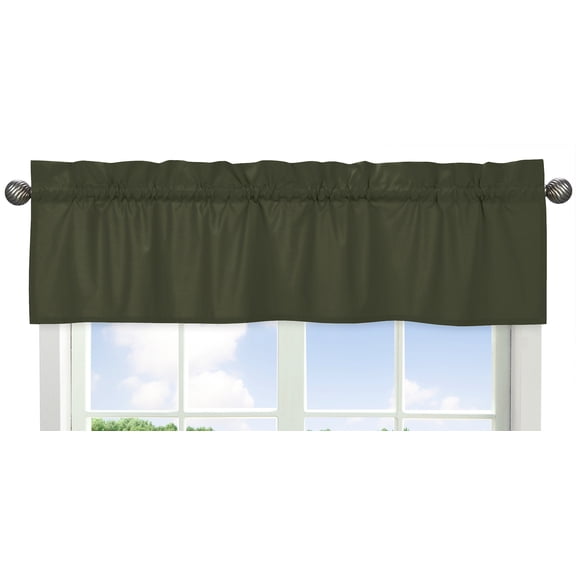 Sweet Jojo Designs Rod Pocket Semi-Sheer Kitchen Valances, 15" x 54"