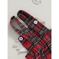 thumbnail image 7 of My First Thanksgiving Christmas Baby Girl Outfit Ruffle Long Sleeve Onesie Elk Embroidery Plaid Skirt Set Fall Winter Clothes, 7 of 7