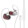 thumbnail image 1 of Auriculares de música T2000 Auriculares internos con cable tipo C con micrófono y ganchos de ca Irfora Auriculares, 1 of 7